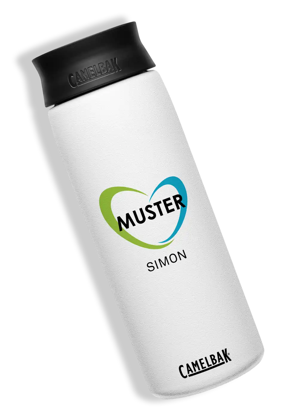 Hochwertige Werbegeschenke von balleristo - sportliche Lösungen für jeden Anlass! Weiße Flasche mit Logo